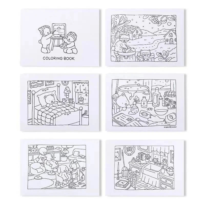 دفتر تلوين للكبار والمراهقين - رسومات دودل جميلة